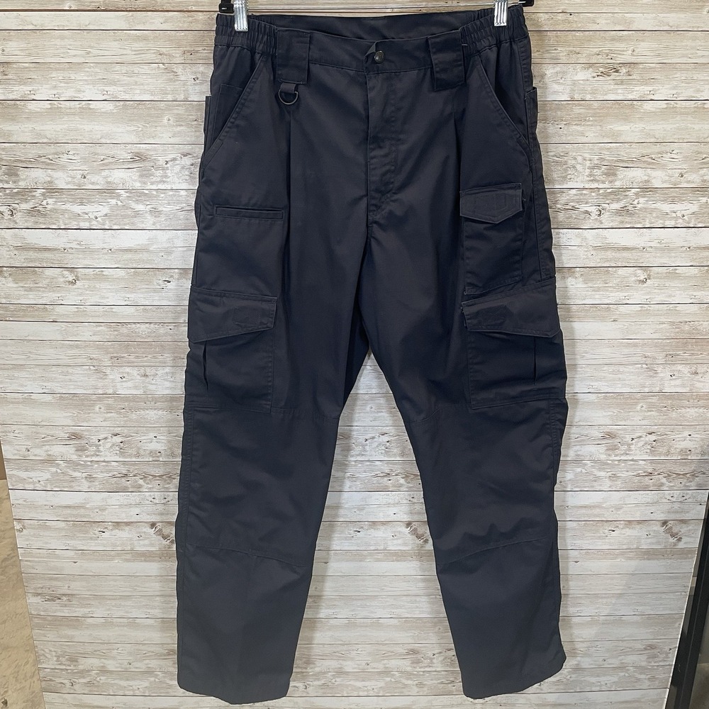 Propper Mens 36x32 Pants Tactical‎ Double Knee Blue Cargo Elastic Waist Pockets